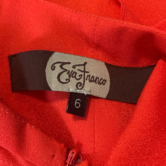 ANTHROPOLOGIE EVA FRANCO Pleated Tangelo Dress—6 - Picture 14 of 15